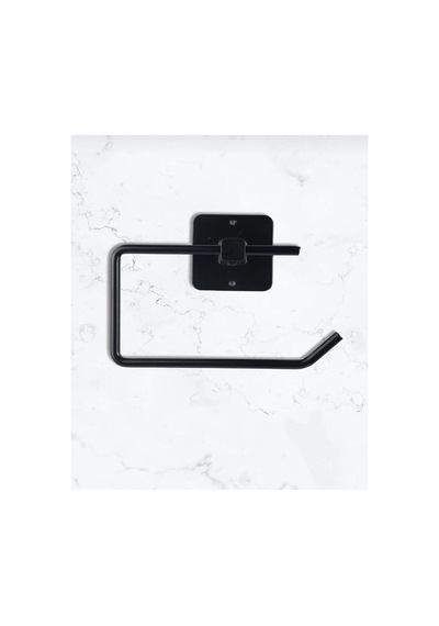 Buççin Online Mağaza Yapışkanlı Siyah Açık Tuvalet Kağıtlığı/wc Kağıtlık Metal Siyah Çok Renkli