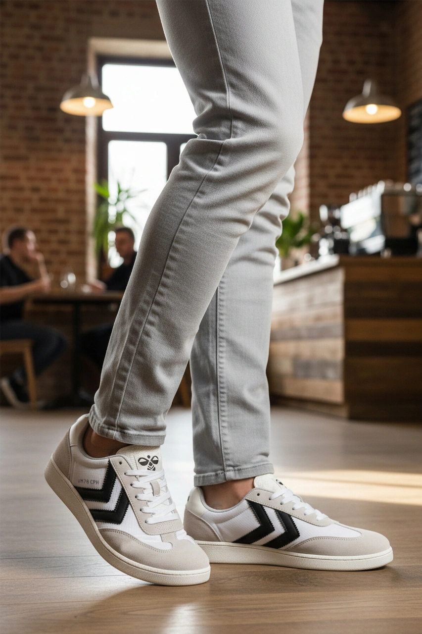 Hummel Beyaz Kaymaz Süet Detaylı Esnek Hafif Unisex Sneaker 227912 Vm78 Cph Rs Beyaz - Siyah