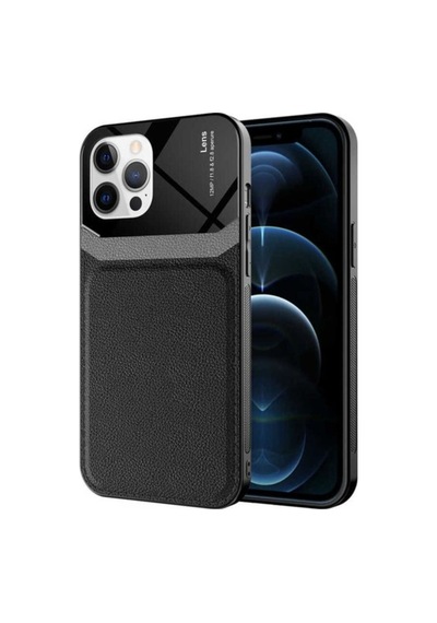 Apple Uyumlu iPhone 12 Pro Max Kılıf Zore Emiks Kapak Siyah