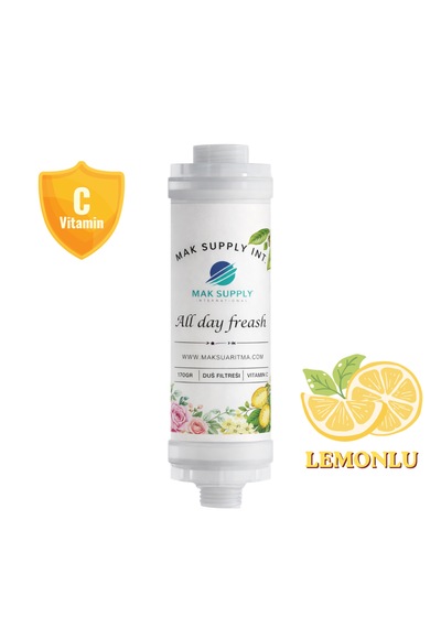 Duş Filtresi C Vitaminli Limon / C Vitaminli Kokusuz / Gül Hyaluronik Asit beyaz