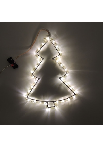 Led Işıklı Çam Ağacı Yılbaşı Süsü 220v Gün Işığı 34 Cm