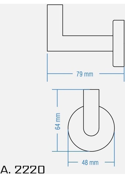 Duxxa A.2220 Maxima Krom Askılık Tekli Krom