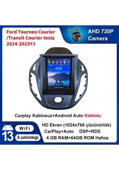 Ford Tourneo /transit Courier Tesla 2014-2023yıl 4gb Ram 64gb Rom