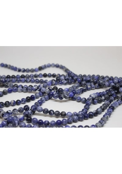 Sodalit Taşı Royal 8mm YARIM Dizi (18cm uzunluğundadır)