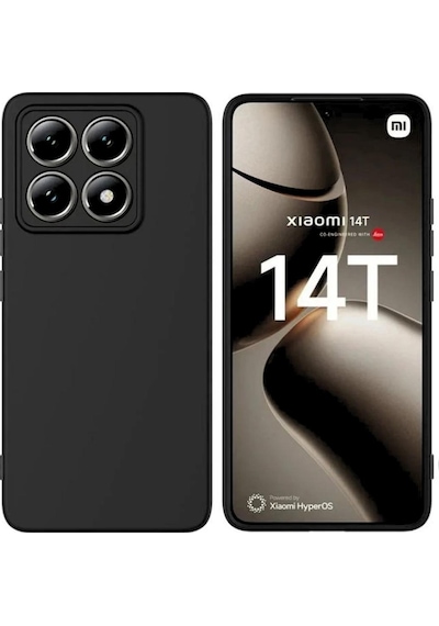 Xiaomi 14T Uyumlu Silikon Kılıf - Pastel Renk Tonu Esnek Tam Koruma Kapak  - Siyah