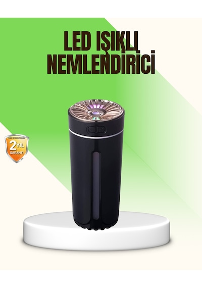 Led Işıklı Aromaterapi Hava Nemlendirici Ultrasonik Sessiz Nem Ayarı - Lisinya