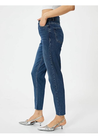 Koton Kadın Jean Pantolon Koyu İndigo 4sal40306md 25ky59t01435 Y5907 Koyu İndigo