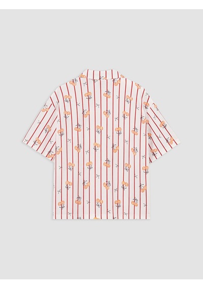 Lcw Young Pembe Gömlek Yaka Desenli Kadın Pijama Üst