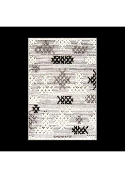 Hoom Rugs Step 2205 Gri İskandinav Halı Gri
