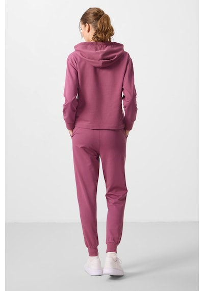 Soft Vişne Kapüşonlu Oversize Kadın Eşofman Takım - 95336 Soft Vişne/soft Vişne