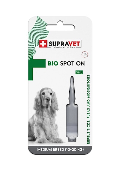 Supravet Orta Irk Köpek Deri Ve Tüy Bakım Ense Yağı Bit Pire Kene Dış Parazit Bitkisel Damla 10-20