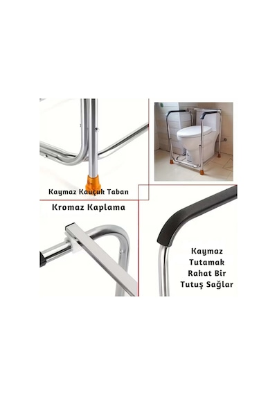 Yaşlı&engelli Tutunma Barı Desteği Wc Klozet Destek Barı Aparatı