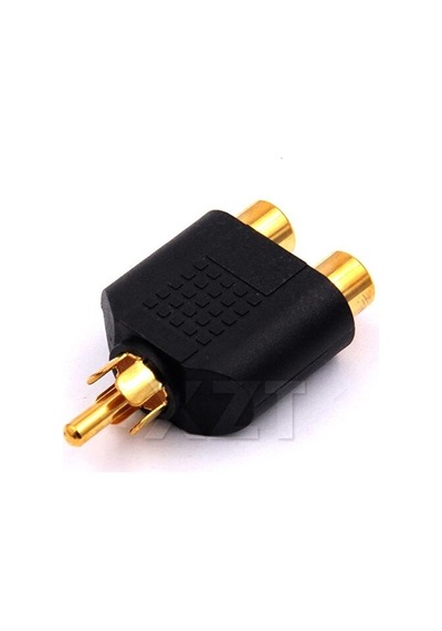Rca Erkek To 2 Rca Dişi Çevirici Dönüştürücü Jack