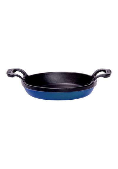 Sürel Döküm 22 Cm Yuvarlak Düz Sahan Parlak Koyu Mavi Mavi