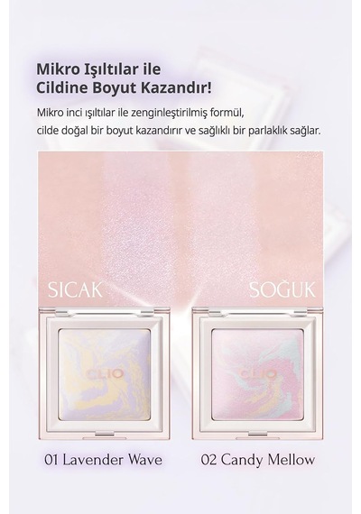 Ton Eşitleyici & Sabitleyici, İnce Yapılı, Işıltılı Pudra Light Setting Powder 01 Lavender Wave Diğer