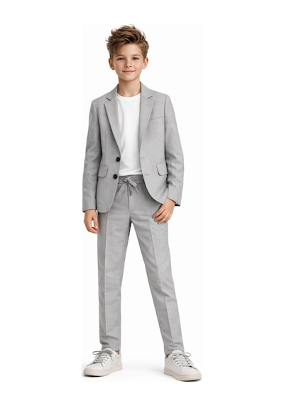 Ahengim Erkek Çocuk Modern Casual Slim Fit Takım Elbise Ak2850 Gri