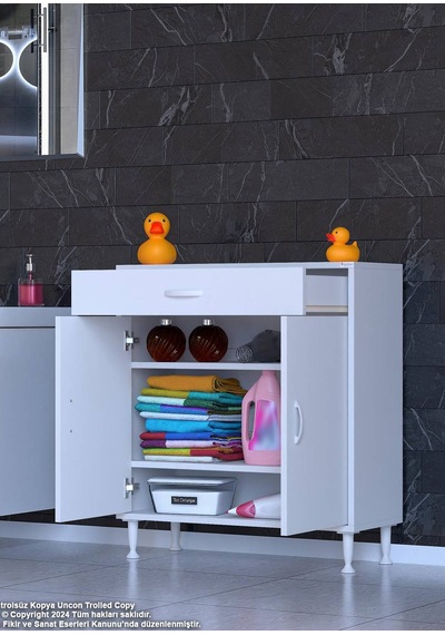 Eliusta Taha 75 Cm 3 Bölmeli Beyaz Çok Amaçlı Dolap 2 Raflı Banyo Mutfak Dolabı 75x88x32,5 Cm Düzenleyici Beyaz Eliusta Taha 75 Cm 3 Bölmeli Beyaz Çok Amaçlı Dolap 2 Raflı Banyo Mutfak Dolabı 75x88x32,5 Cm Düzenleyici Beyaz