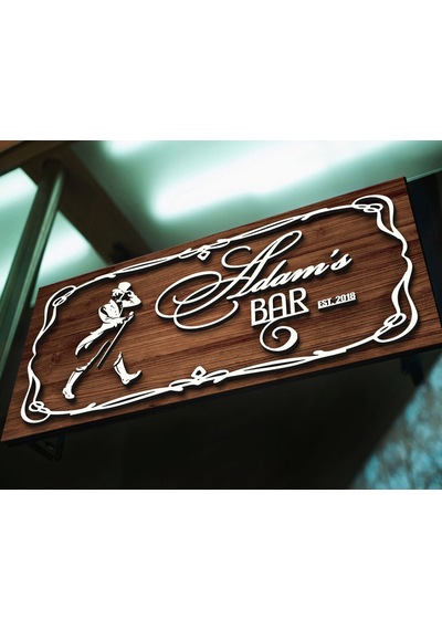 Bk Gift Kişiye Özel Kabartma Tasarım Ahşap Bar Tabelası, Home Bar Tabela, Rustik Ev Dekorasyonu, Duvar Dekoru-17