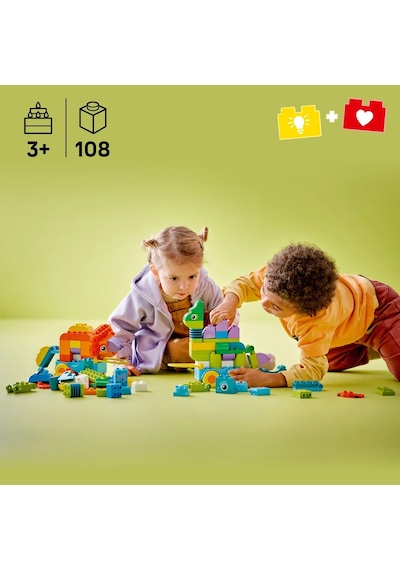 LEGO® DUPLO® Kasabası 3’ü 1 Arada Tekerlekli Dinozorlar 10451 - 3 Yaş ve Üzeri Çocuklar için Eğitici Oyuncak Yapım Seti (108 Parça)