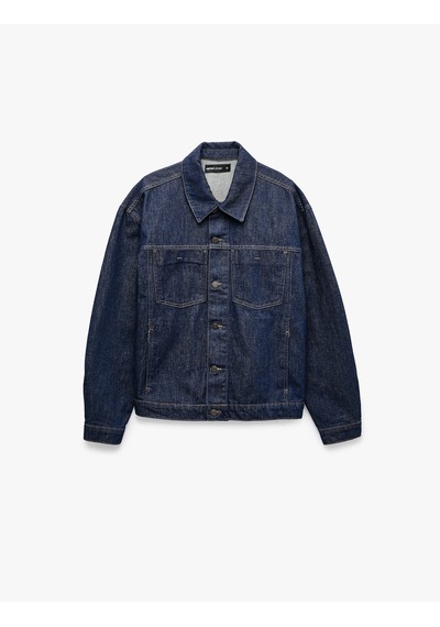 Koton Rahat Kalıp Pamuklu Uzun Kollu Klasik Yaka Çift Cepli Düğmeli Denim Ceket Raw 7wam50019nd 63x Koton Rahat Kalıp Pamuklu Uzun Kollu Klasik Yaka Çift Cepli Düğmeli Denim Ceket Raw 7wam50019nd 63x