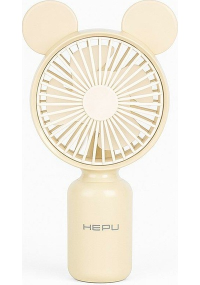 Hepu Hp-f04 Usb Şarjlı El Tipi Mini Fan Ayıcık Kulak Figürlü, 3 Kademeli Rüzgar Seçeneği