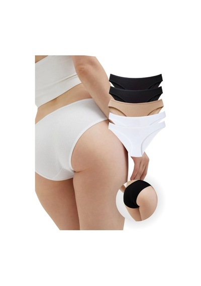 Alya Underwear Kedi Baskılı Su Yolu Lastikli Kadın Bikini Külot-7'li Paket P01