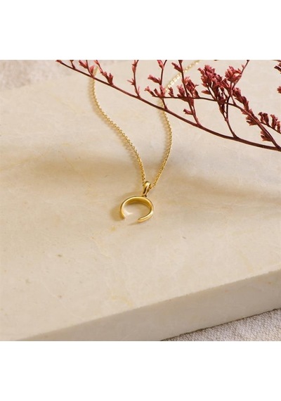 Goldkupe 14k Altın Sade Atnalı Kolye