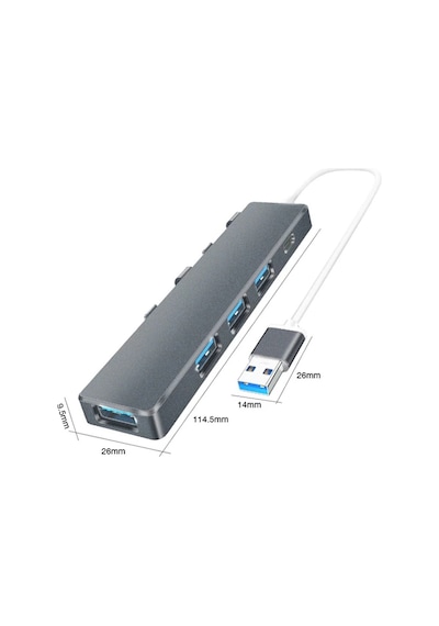 Ally Ads-301a Usb 3.0 4 Usb Port Adaptör Hub Çoklayıcı 1 Type C- 5775