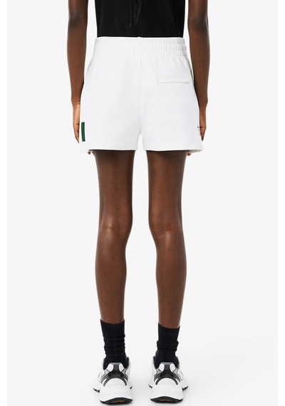 Lacoste Women's Cotton Jersey Shorts Kadın Pamuklu Şort Beyaz Beyaz