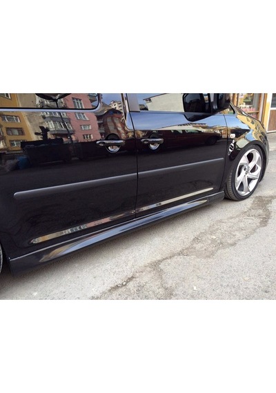 Vw Caddy R Yan Marşpiyel Seti Plastik 2 Adet Mat Siyah 2010-2020 Karlık+ek+bodykit