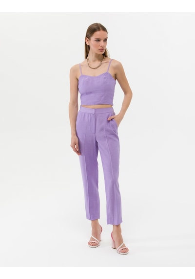Pierre Cardin Kadın Eflatun Kısa Kollu Bluz 50269351-vr149 Eflatun