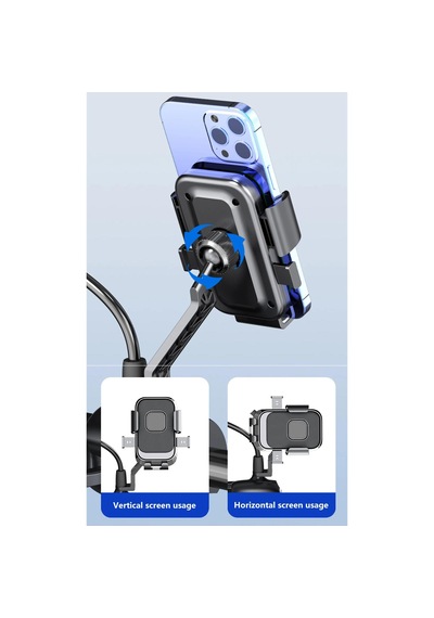 Apera Mt33 Tek El Kullanım Motosiklet Telefon Tutucu Siyah