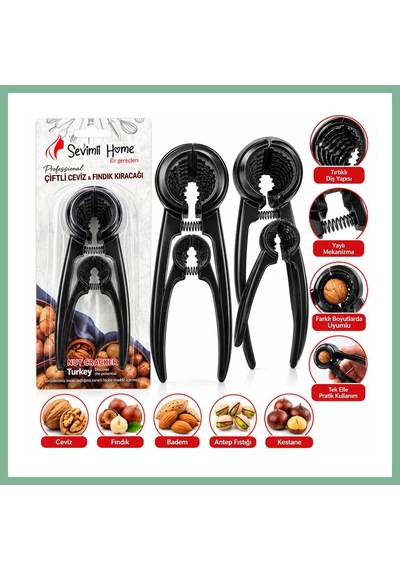 Bşkvirgo Fındık & Ceviz Kıracak 2pcs Bsk2026 Çok Renkli
