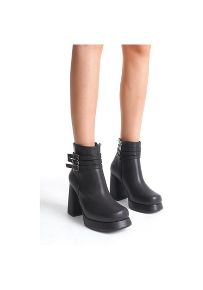 Papuçcity Sprs 02982 Kadın 9,5 Cm Platform Topuklu Bot 001