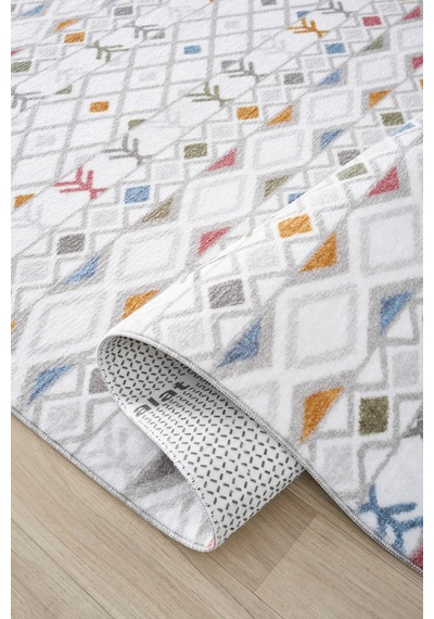 Raschel Carpet Yıkanabilir Leke Tutmaz Modern Mutfak Halısı Multi Renkli Kaymaz Taban Halı Rcmultı Mutfk 003 Çok Renkli