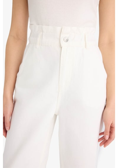 DeFacto Paperbag Beli Lastikli Bilek Boy Jean Pantolon E8001AX25SMWT1