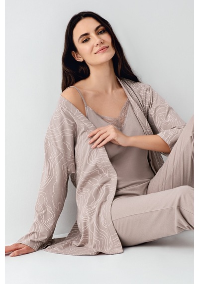 Pierre Cardin Kadın Kahverengi Sabahlık 5274-48580 Kahverengi