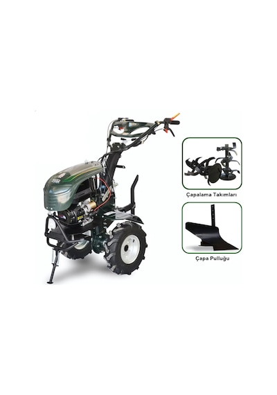 Kaan 29 S 7 HP 2+1 Şanzımanlı Benzinli Çapa Makinesi + Çapa Alt Grubu + Pulluk