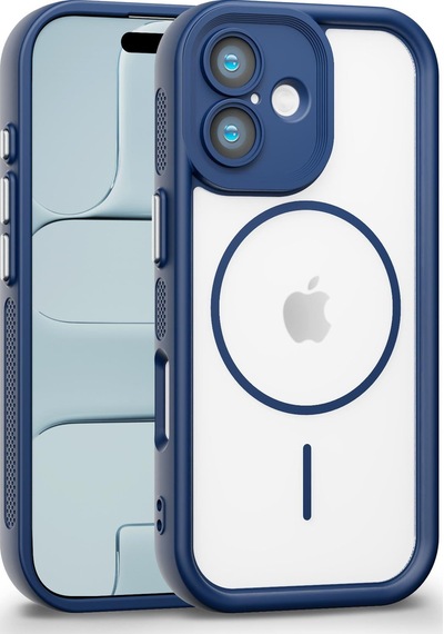 Apple Uyumlu iPhone 17  Kamera Korumalı Magsafe Wireless Şarj Özellikli Mat Silikon Lacivert Renkli Silikon Telefon Kılıfı