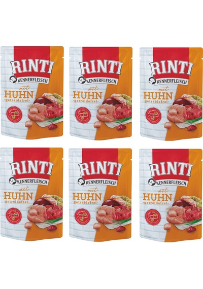 Rinti Pouch Tavuklu Köpek Yaş Mama 6 x 400 G