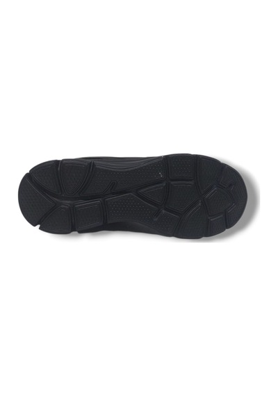Zerhan Lutton 3555 Unisex Siyah Bağcıklı Yürüyüş Koşu Büyük Numara Spor Ayakkabı 45 46 47 48 Siyah