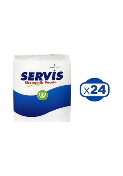 Servis Ekonomik Peçete, 100'lü, 24 Paket -