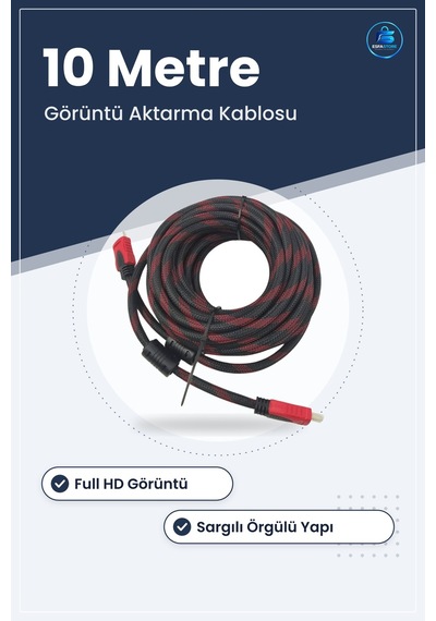Hdmı Kablosu Sargılı Full Hd Görüntü Ses Aktarma Bilgisayar Uydu
