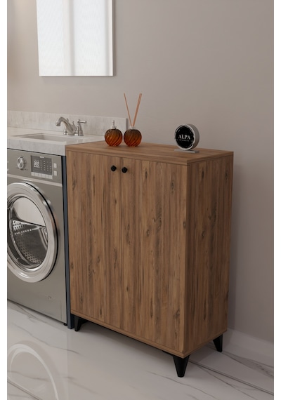 Çok Amaçlı Banyo & Çamaşır Odası Dolabı, Ayarlanabilir Raflı, Kapaklı Modern Banyo Dolabı Atlantik Çam Çok Amaçlı Banyo & Çamaşır Odası Dolabı, Ayarlanabilir Raflı, Kapaklı Modern Banyo Dolabı Atlantik Çam