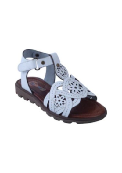Raduno 0329 Çiçekli Kız Çocuk Beyaz Sandalet 26-30 Beyaz