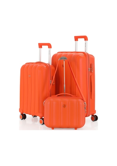 Mçs Polipropilen 3lü Valiz Seti Orta & Kabin & Makyaj V305 S21yy1000079-set 00314 Portakal