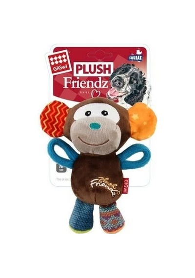 Gigwi Plush Friendz Sesli Maymun Peluş Köpek Oyuncağı