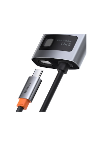 Baseus Metal Gleam 6İn1 Multifonksiyonel Type C Hub Dock Station