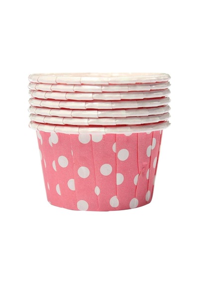 Dolphin Muffin Kağıt Karton Pembe Puantiyeli Cupcake Kek Kalıbı Kapsülü Kabı - 50 Adetlik 3 Paket