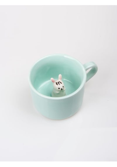 Mukko Home 3d Sevimli Panda Figürlü Porselen Kupa 230 Ml Mint Renk Kahve Çay Kupası,turkuaz & Tavşan Beyaz - Çok Renkli Mukko Home 3d Sevimli Panda Figürlü Porselen Kupa 230 Ml Mint Renk Kahve Çay Kupası,turkuaz & Tavşan Beyaz - Çok Renkli